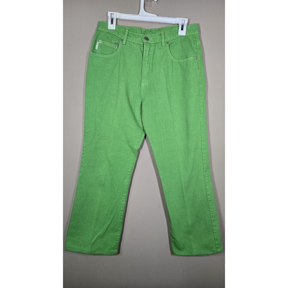Bongo Womens Lime Green Denim Jeans Size 13